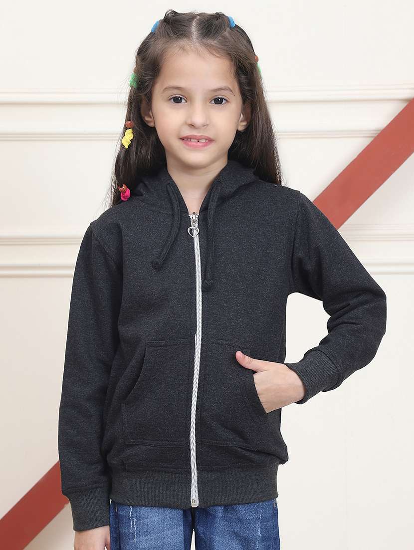 girls long sleeves plain sweatshirt