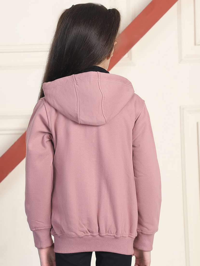 girls solid hooded sweatshirt - 21682867 - Standard Image - 3