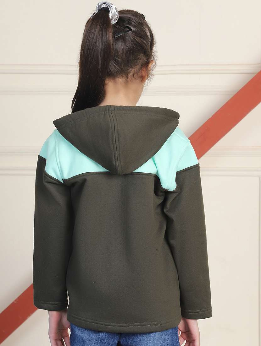 girls color block hooded sweatshirt - 21682872 - Standard Image - 3