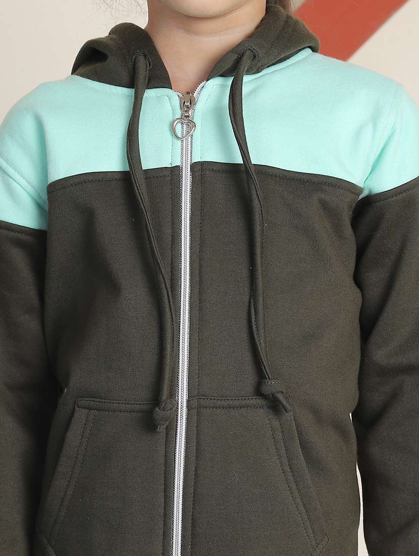 girls color block hooded sweatshirt - 21682872 - Standard Image - 5