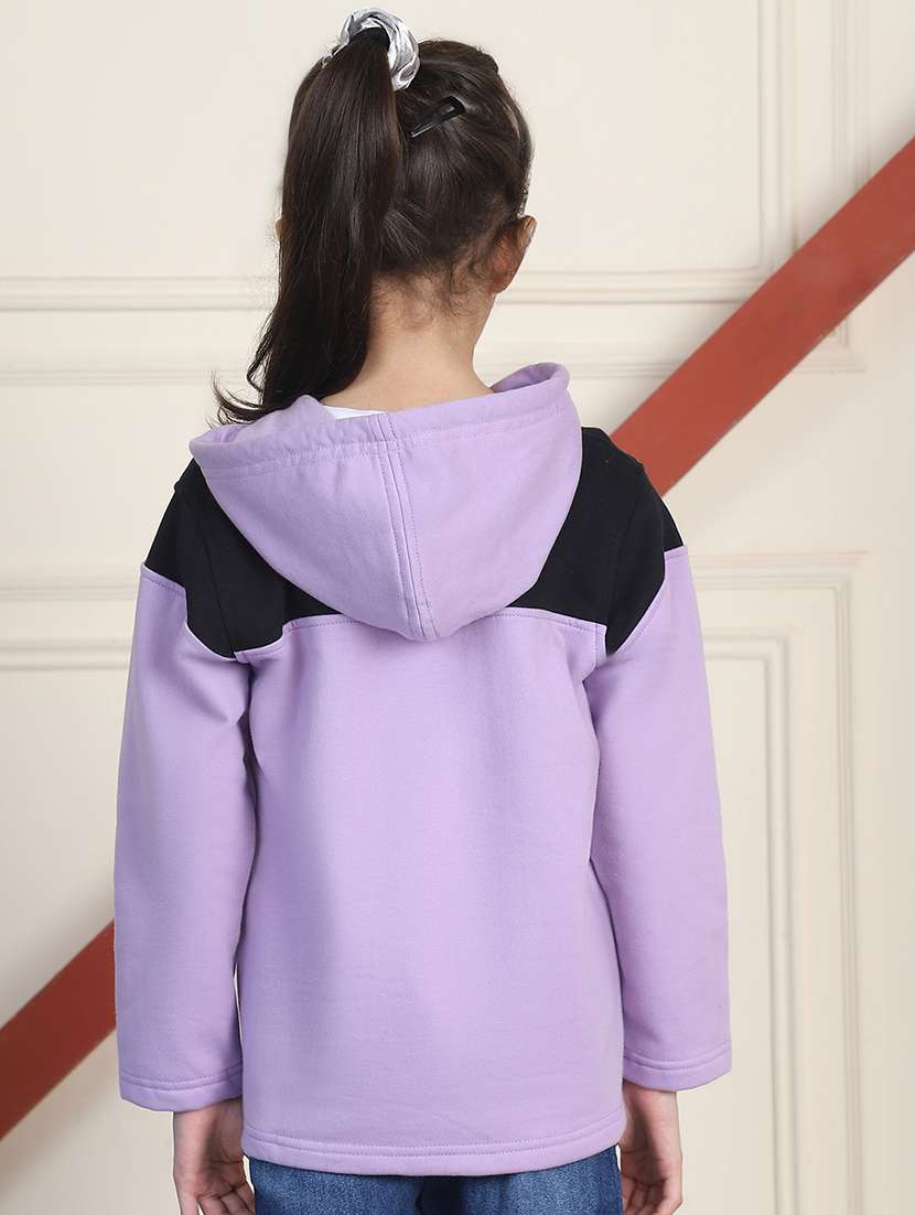 girls long sleeves color block sweatshirt - 21682873 -  Standard Image - 3