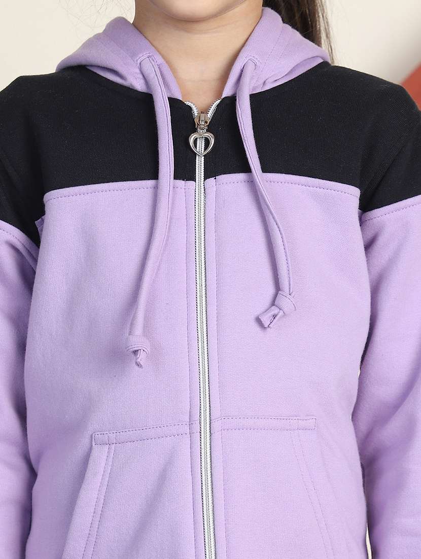 girls long sleeves color block sweatshirt - 21682873 -  Standard Image - 5