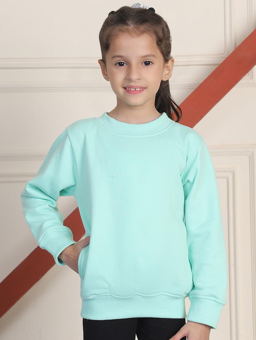 girls solid fleece long sleeve sweatshirt - 21682875 -  Zoom Image - 0