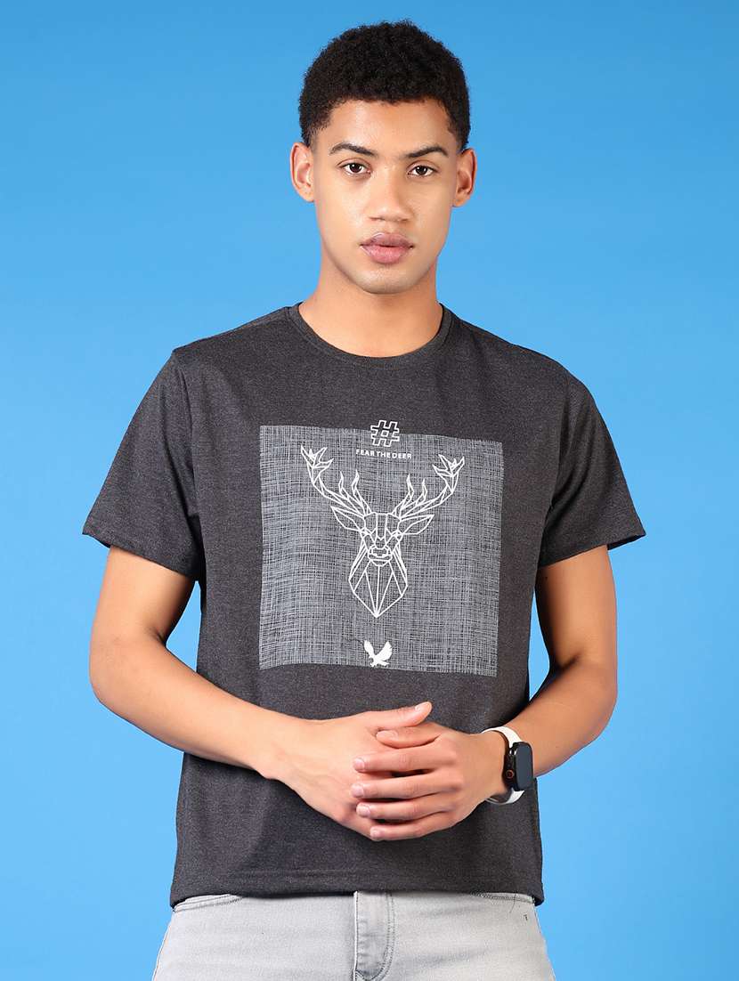men printed short sleeve regular fit t-shirt