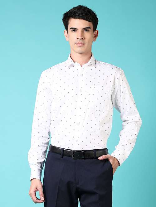 men printed long sleeve formal shirt - 21682989 - Standard Image - 0