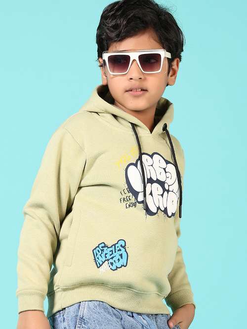 boys printed long sleeves hooded sweatshirt - 21683117 - Standard Image - 0