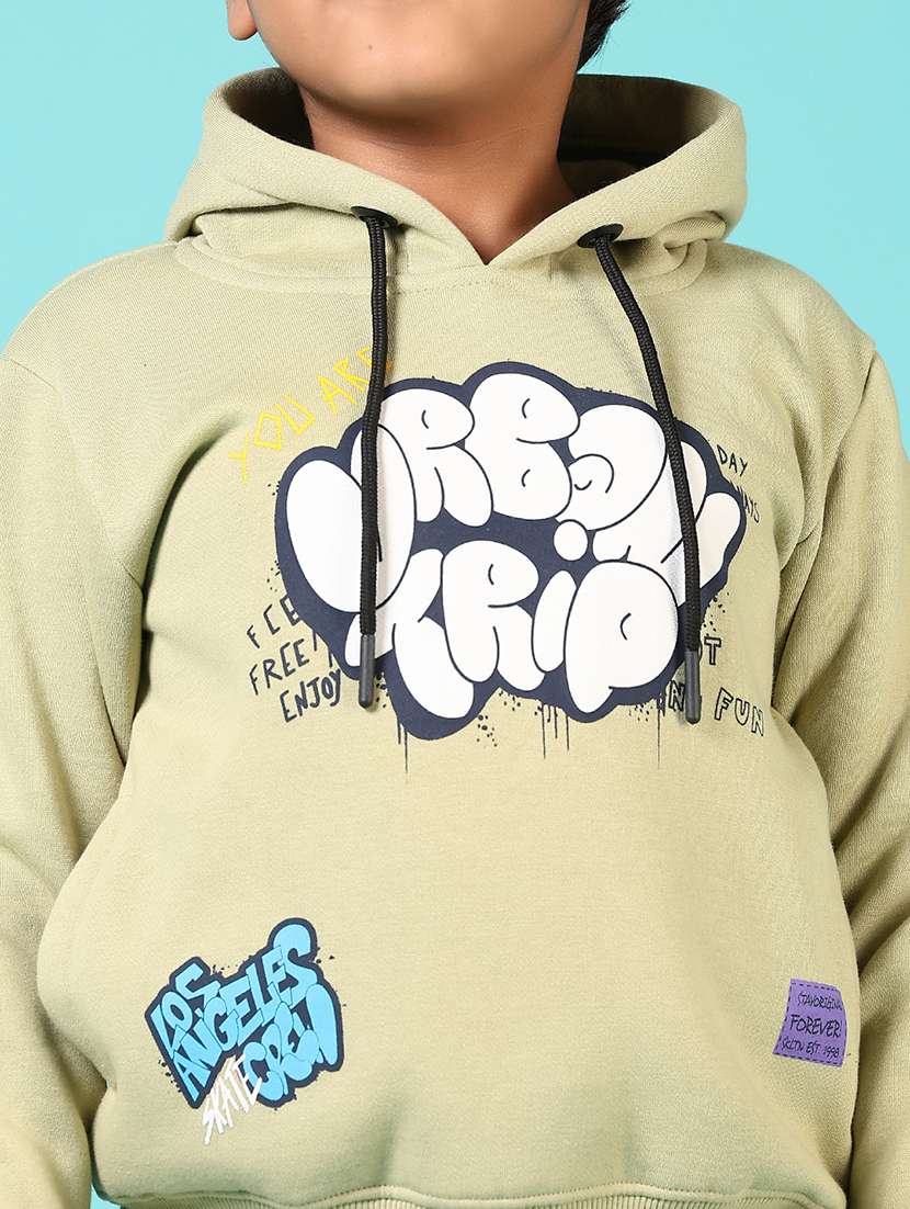 boys printed long sleeves hooded sweatshirt - 21683117 - Standard Image - 3