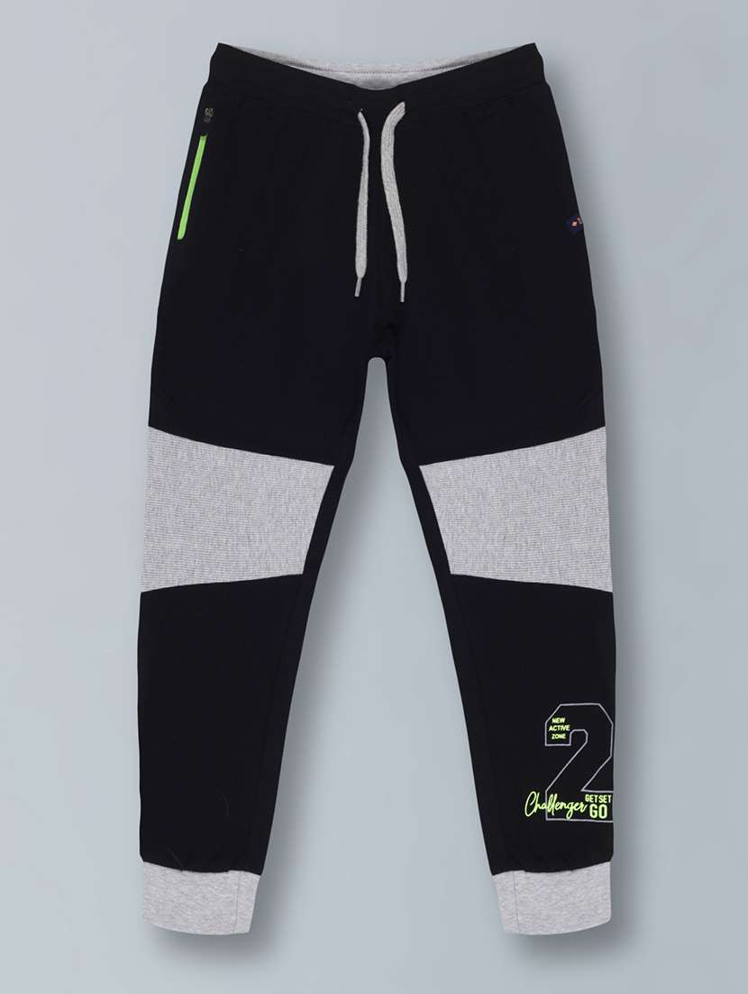 boys color block cotton jogger - 21683193 -  Zoom Image - 0