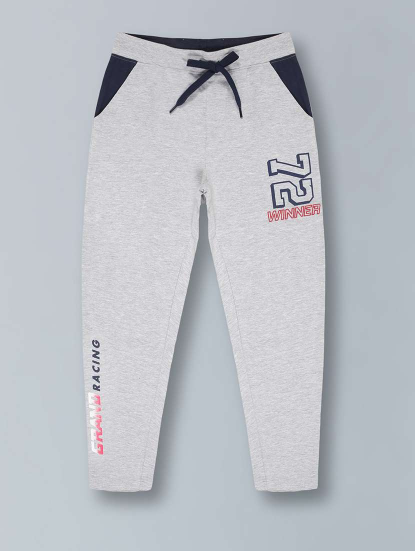 boys mid rise placement print track wear