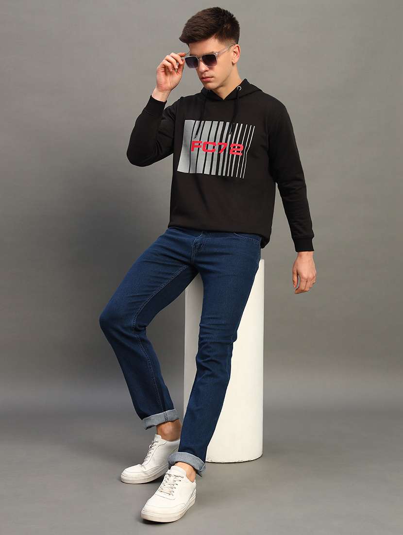 men long sleeves front printed sweatshirt - 21683213 - Standard Image - 3