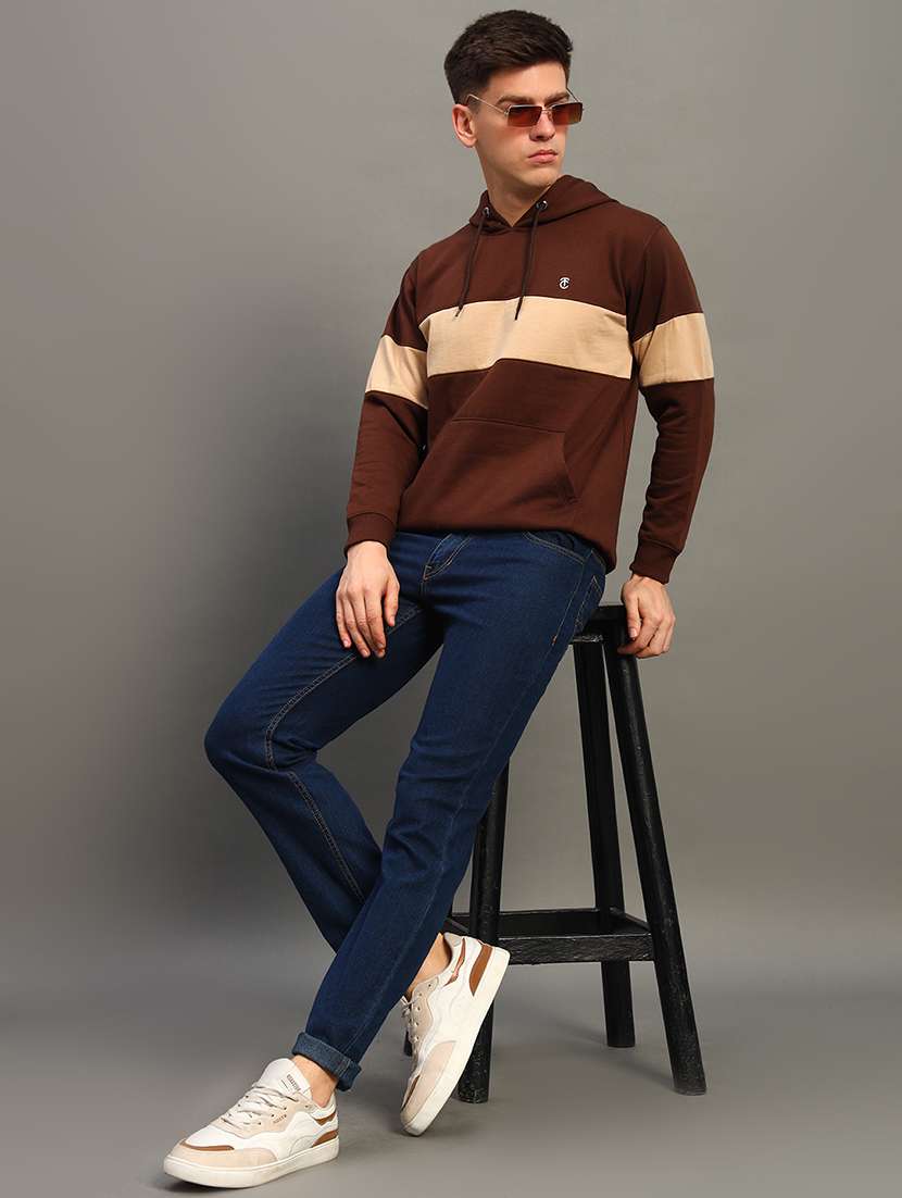 men color block long sleeve sweatshirt - 21683217 - Standard Image - 3