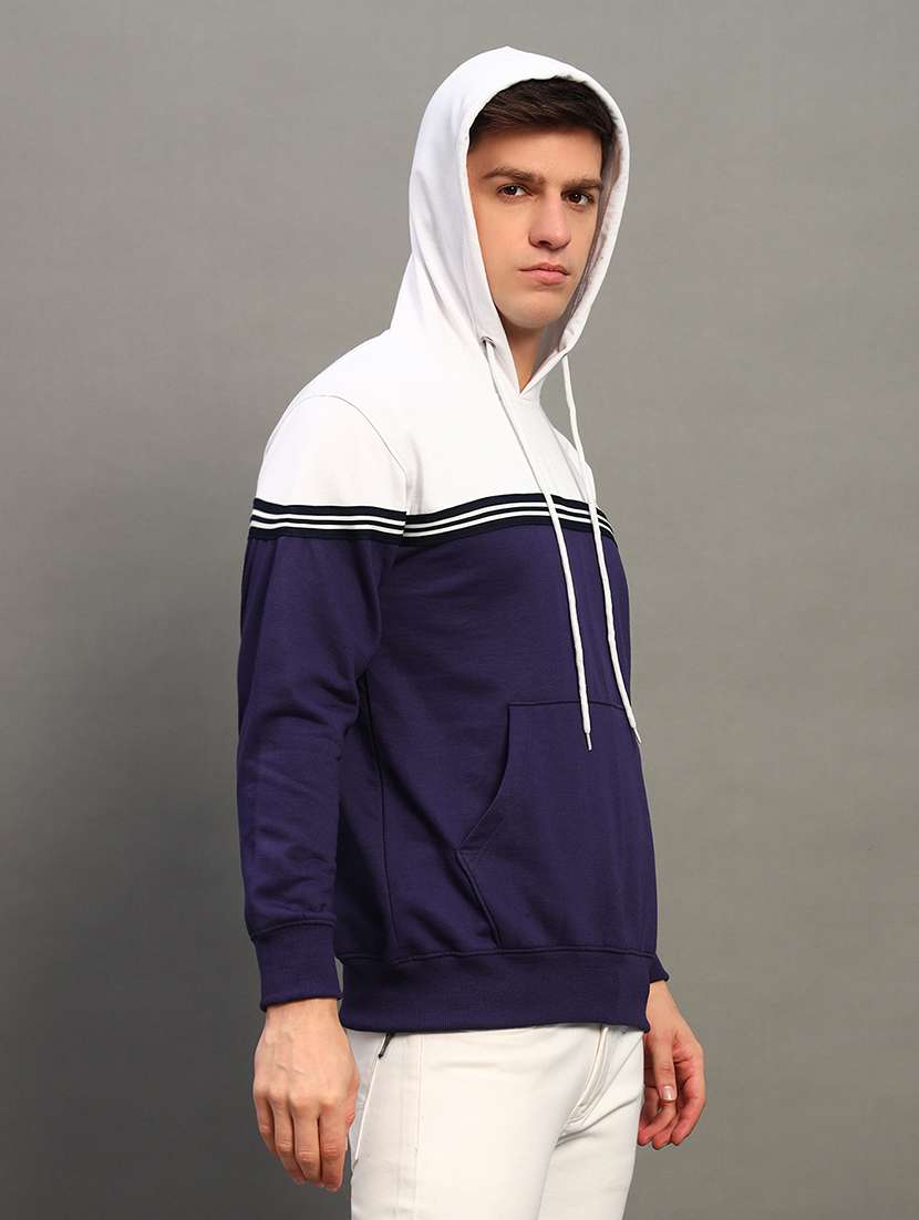 men color block long sleeve sweatshirt