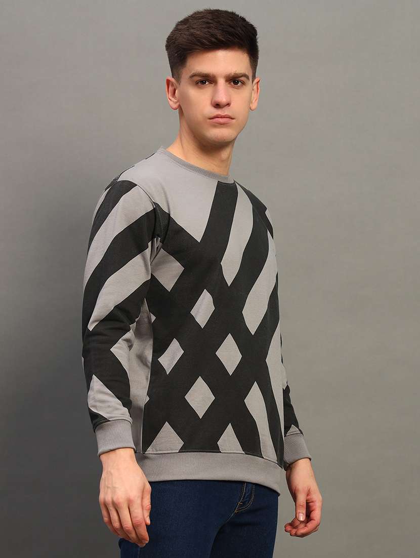 men long sleeves printed sweatshirt
