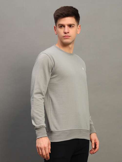 men solid long sleeve sweatshirt - 21683234 -  Standard Image - 0