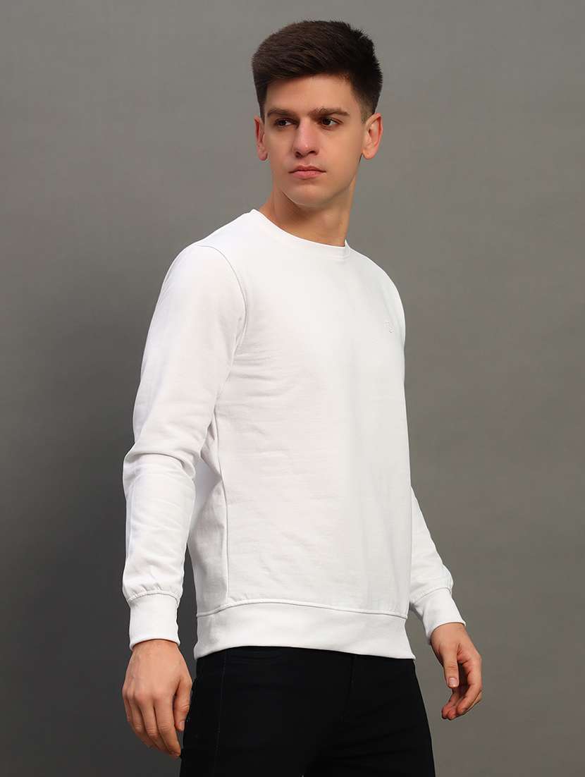 men solid long sleeve sweatshirt - 21683235 -  Zoom Image - 0