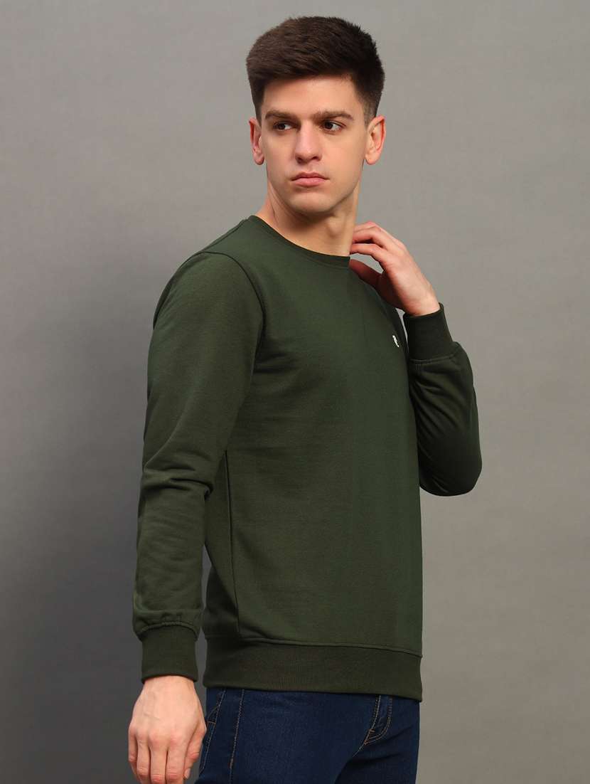 men solid long sleeve sweatshirt