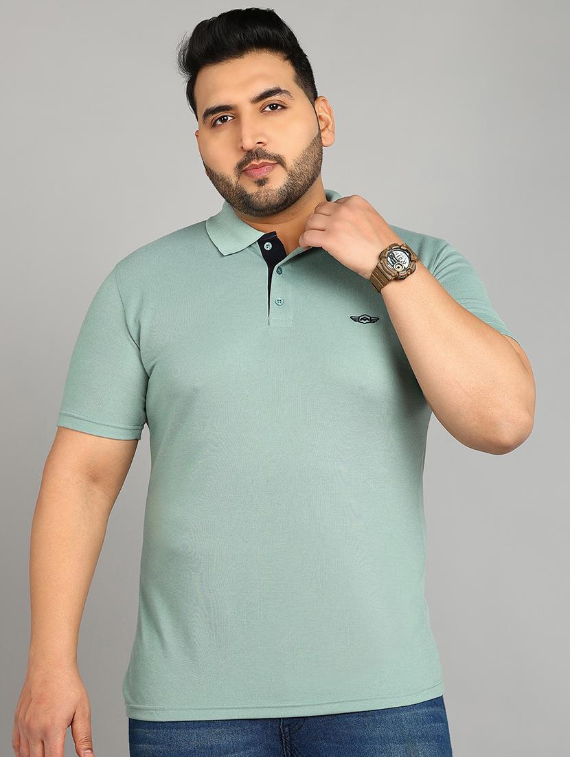 men solid plus size polo t-shirt - 21683295 - Zoom Image - 0