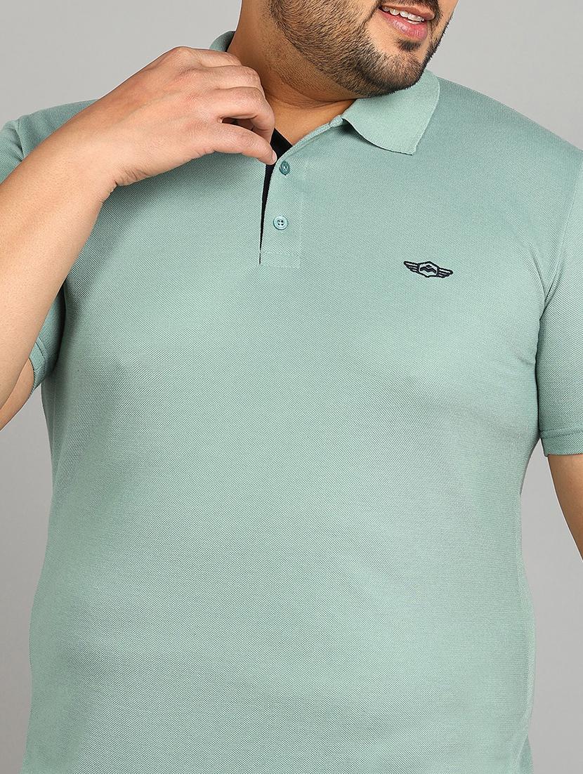 men solid plus size polo t-shirt - 21683295 - Standard Image - 3