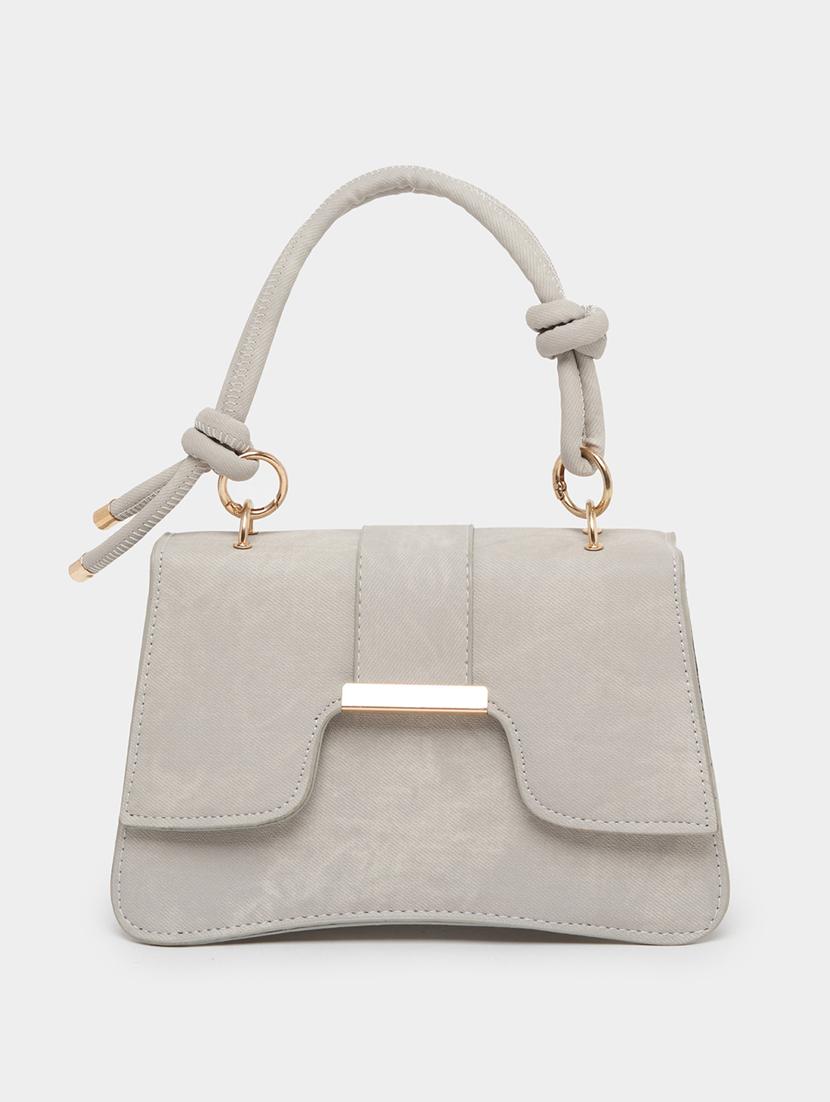 grey pu sling bag - 21683330 -  Zoom Image - 0