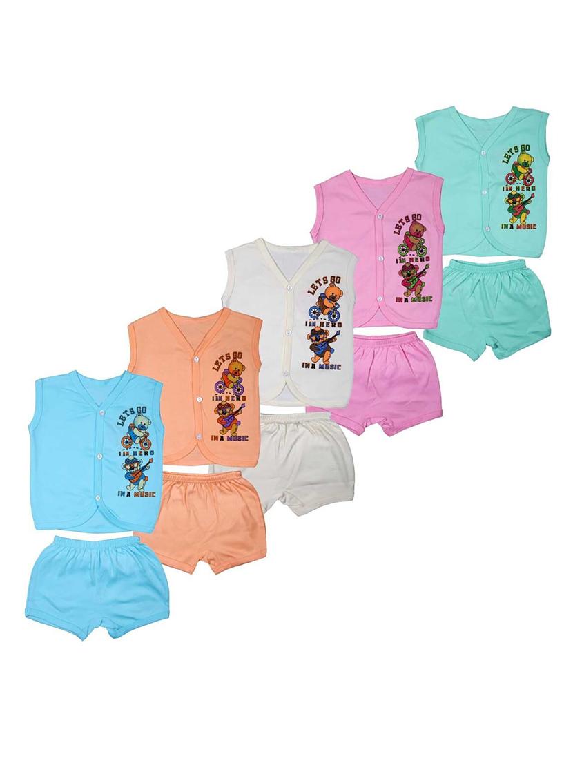 kids printed cotton shorts twin sets combo - 21683457 -  Zoom Image - 0
