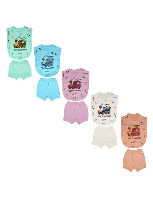 kids printed cotton shorts twin sets combo - 21683462 -  Standard Image - 0