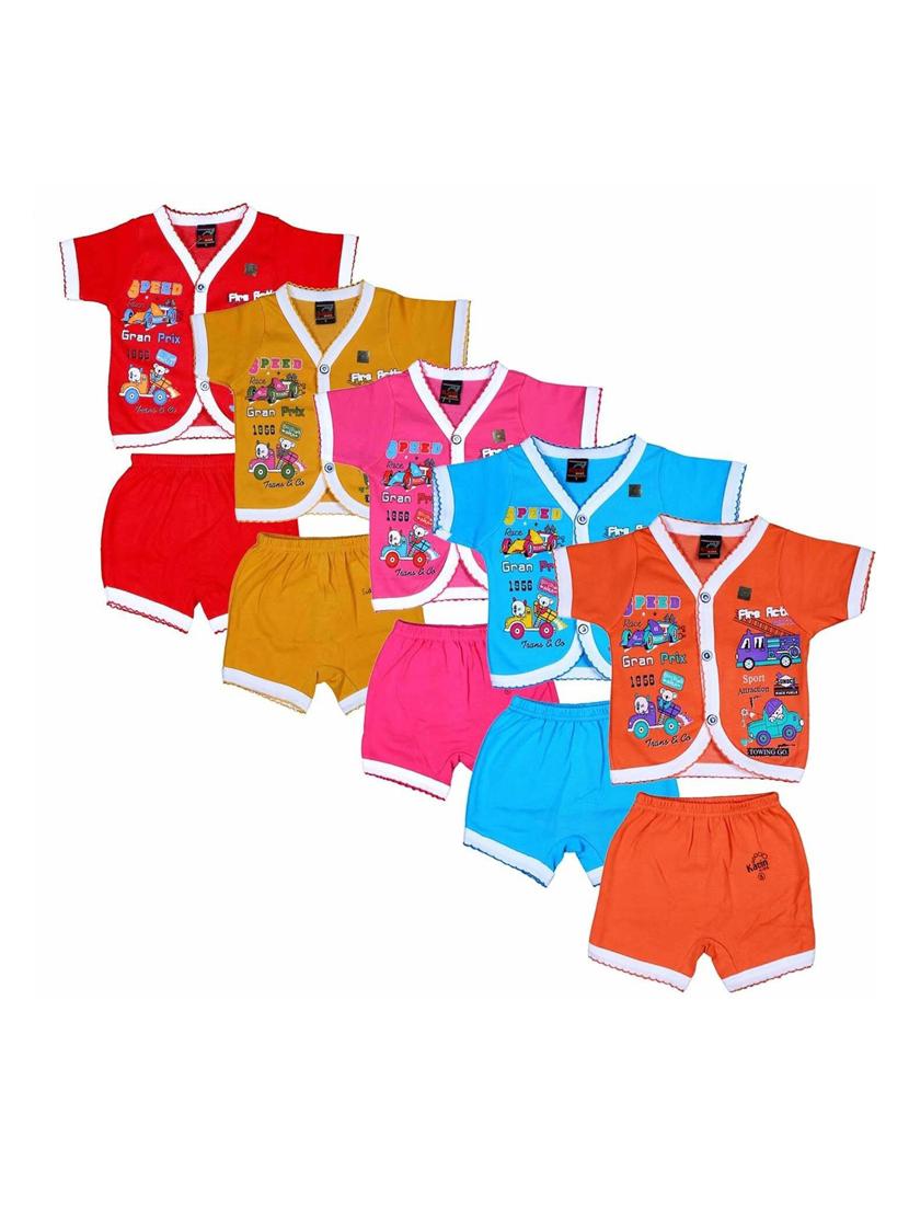 kids printed cotton shorts twin sets combo - 21683471 -  Zoom Image - 0