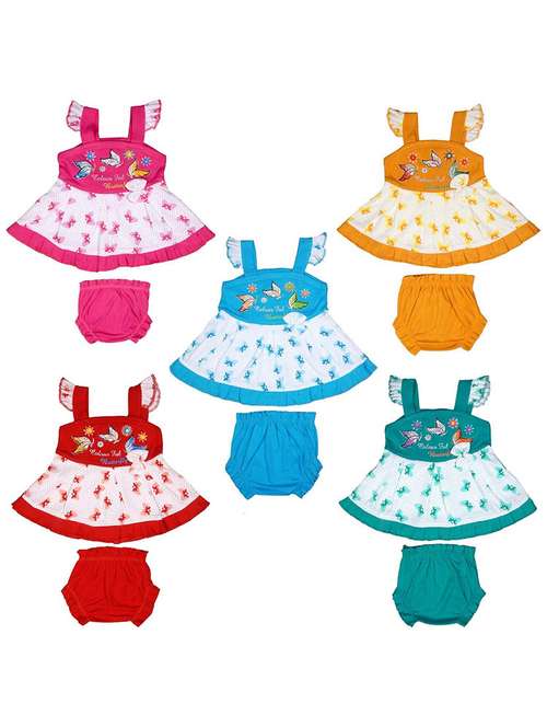 girls printed frock & bloomer combo - 21683510 -  Standard Image - 0