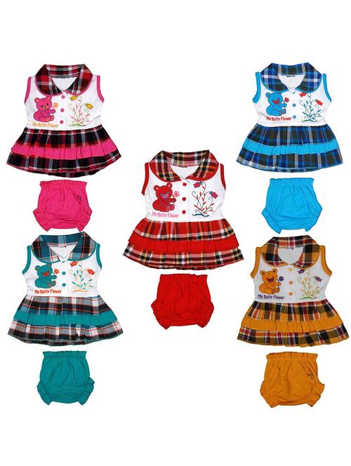 girls printed frock & bloomer combo - 21683516 -  Standard Image - 0
