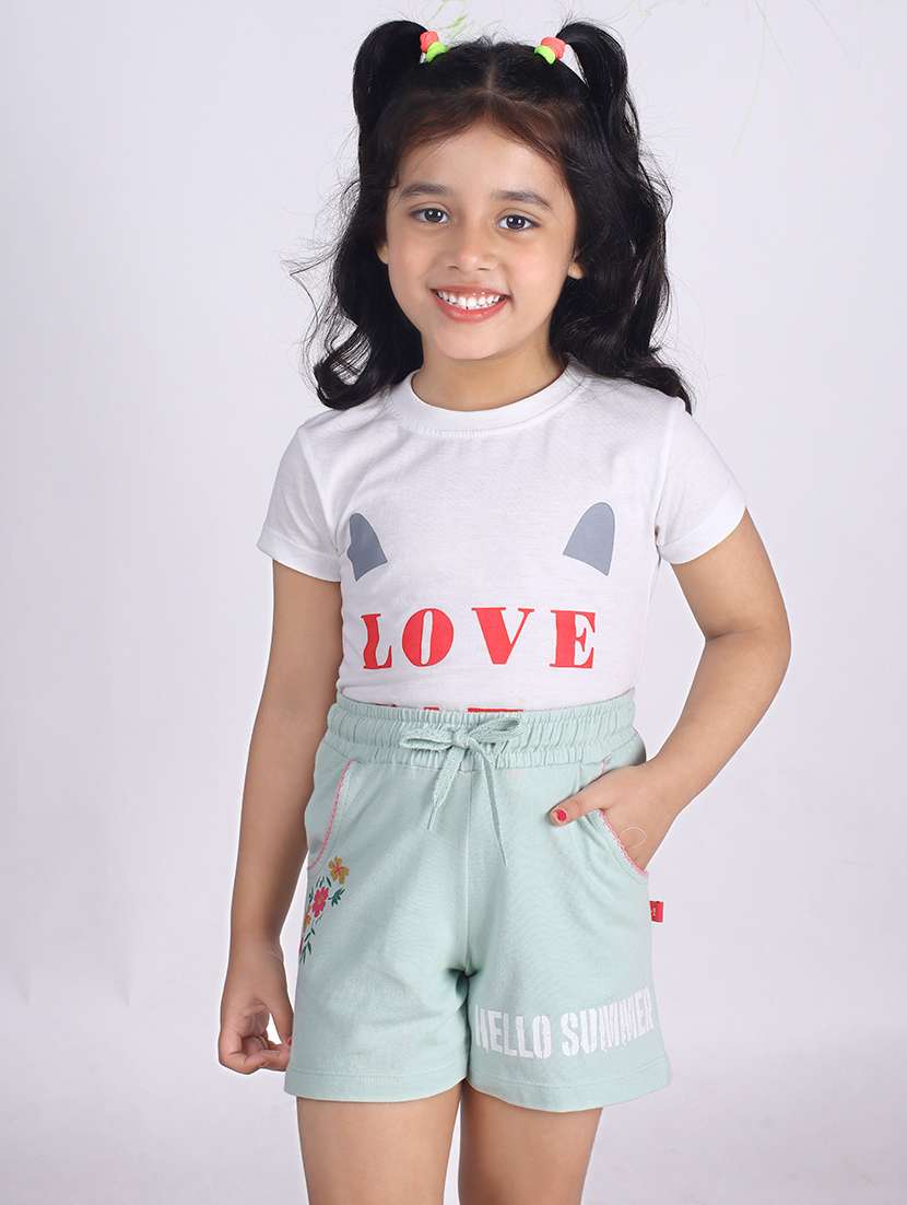 girls mid rise cotton shorts combo - 21683892 - Standard Image - 5