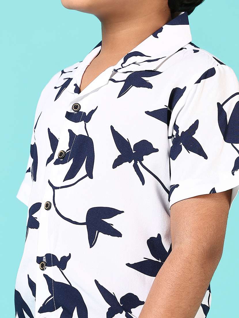 boys printed cuban collared short sleeves shirt - 21683930 - Standard Image - 5
