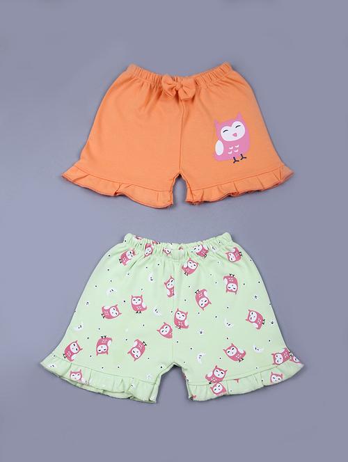 girls pack of 2 printed shorts - 21683931 - Standard Image - 0