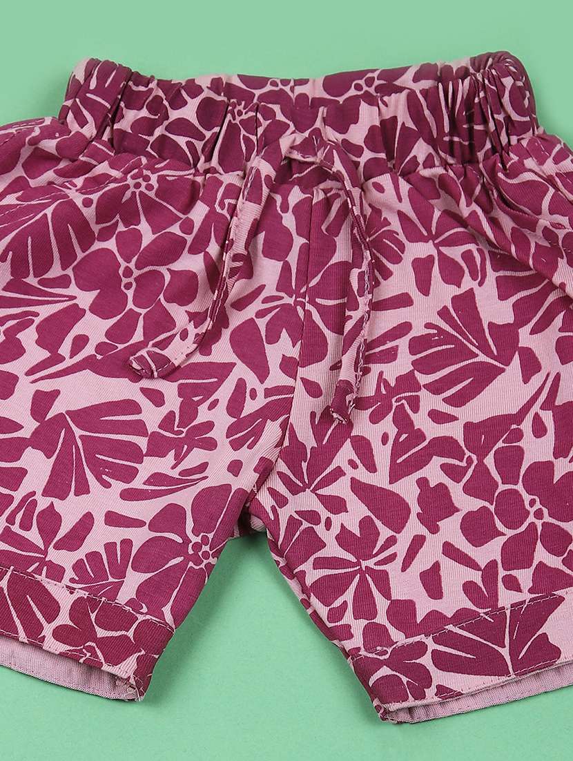 girls printed top & bottom shorts sets - 21683942 - Standard Image - 3