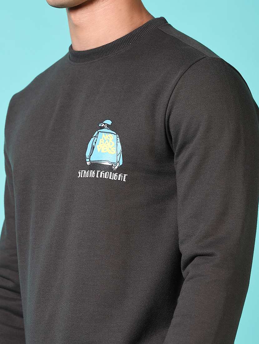 men long sleeves front & back print sweatshirt - 21683950 - Standard Image - 3