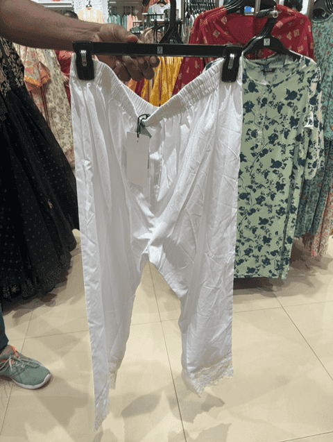 white poly cotton palazzo - 21683957 - Standard Image - 0