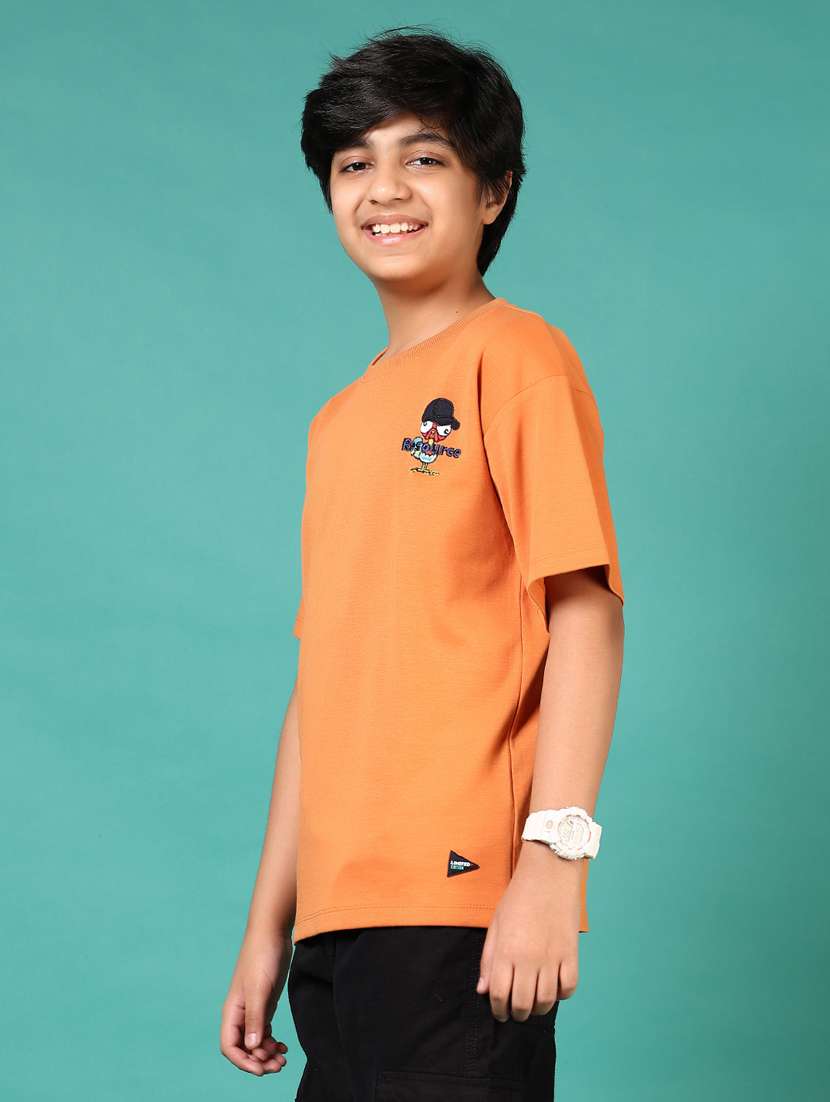boys front & back print short sleeve t-shirt - 21684054 -  Standard Image - 3
