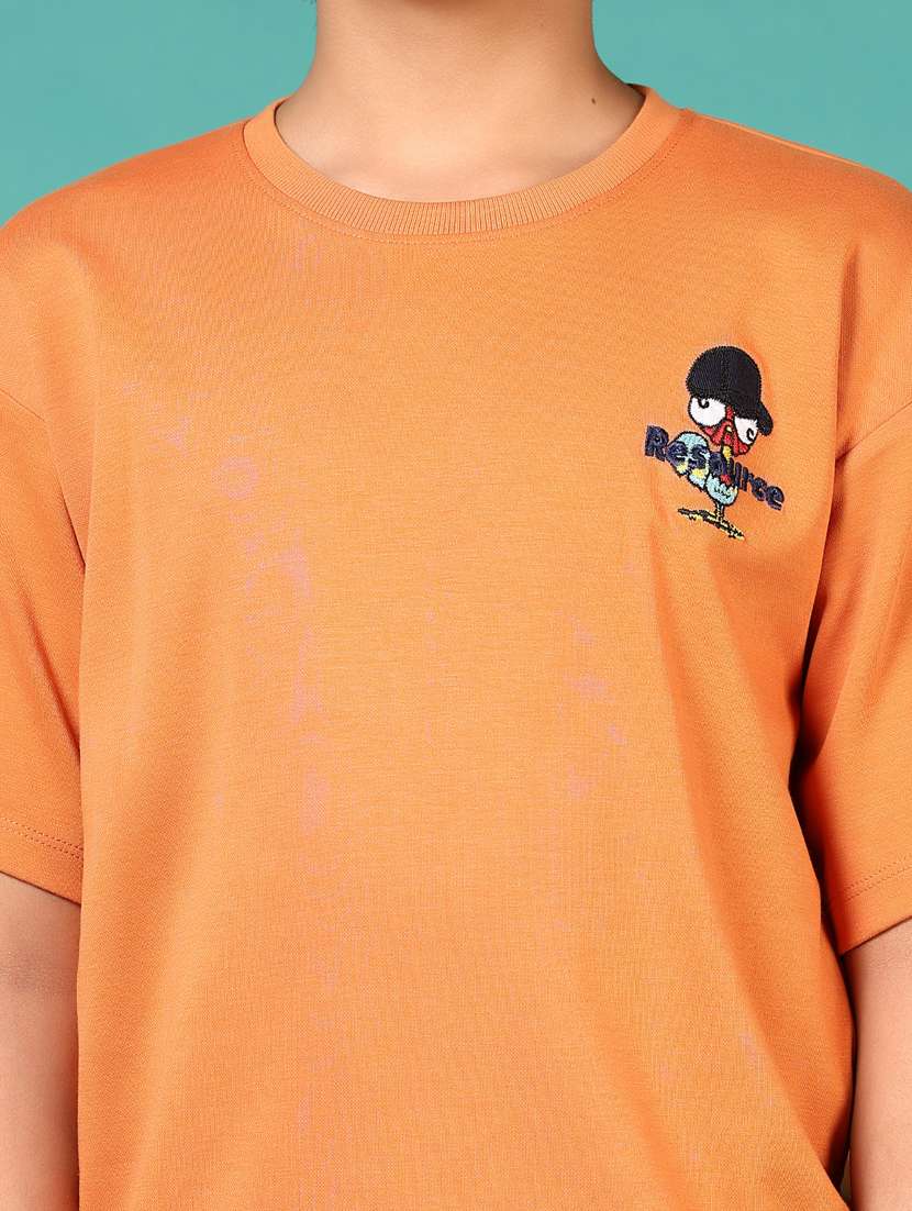 boys front & back print short sleeve t-shirt - 21684054 -  Standard Image - 5