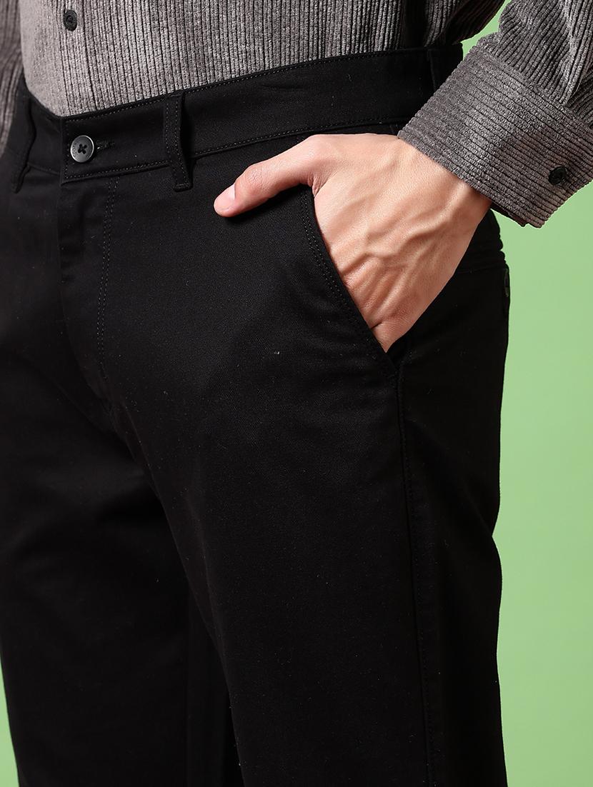 men solid mid rise chinos trouser - 21684083 - Standard Image - 5