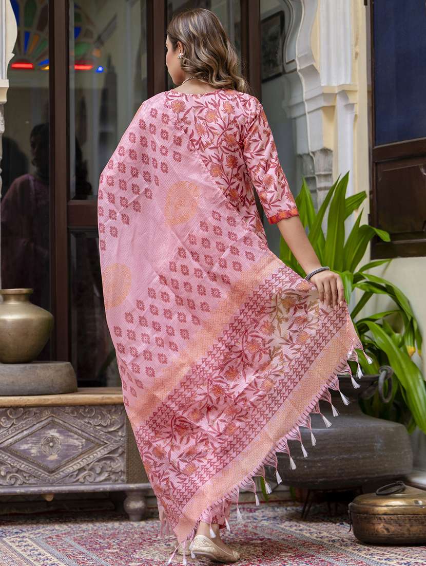 women printed kurta pant set with dupatta - 21684205 -  Standard Image - 3