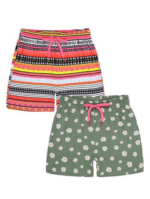 girls pack of 2 printed shorts - 21684724 - Standard Image - 0