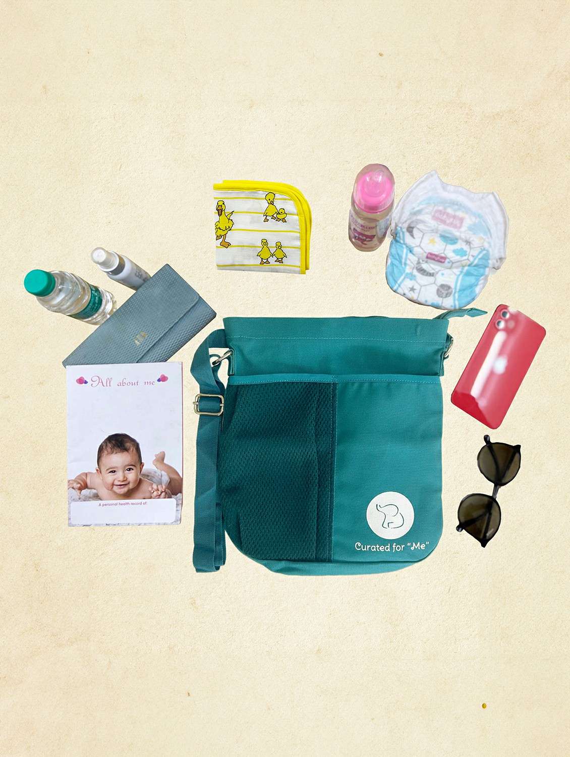 women teal solid sling bag