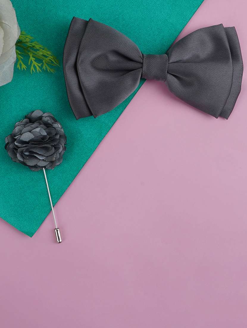 men elegant accessory set of bow tie & lapel pin combo