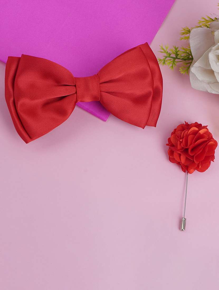 men elegant accessory set of bow tie & lapel pin combo - 21684930 -  Zoom Image - 0