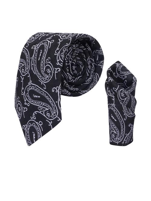 men elegant self-textured tie with pocket - 21684935 - Standard Image - 0