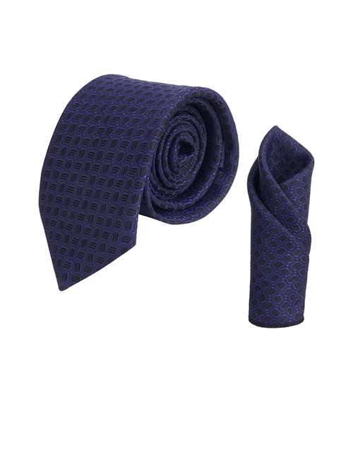 men elegant self-textured tie with pocket - 21684942 - Standard Image - 0