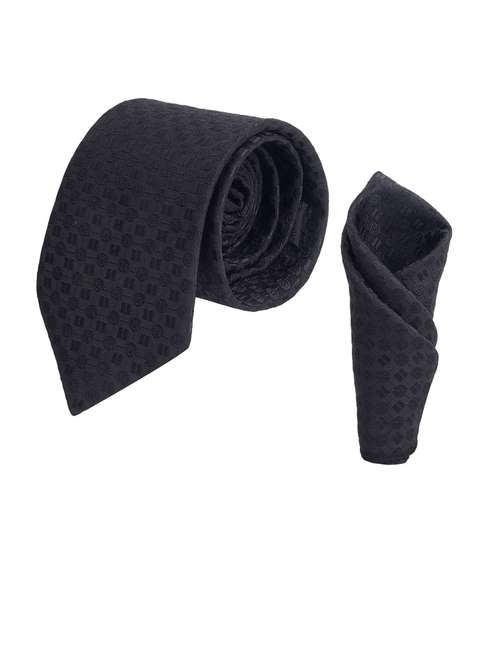 men elegant self-textured tie with pocket  - 21684943 -  Standard Image - 0