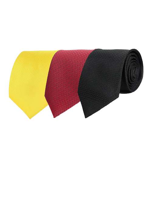men elegant combo of self-textured ties - 21684962 - Standard Image - 0