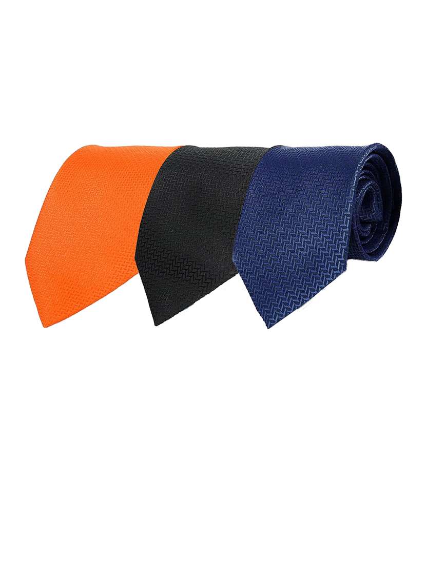 men elegant combo of self-textured ties