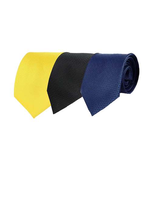 men elegant combo of self-textured ties - 21684985 -  Standard Image - 0