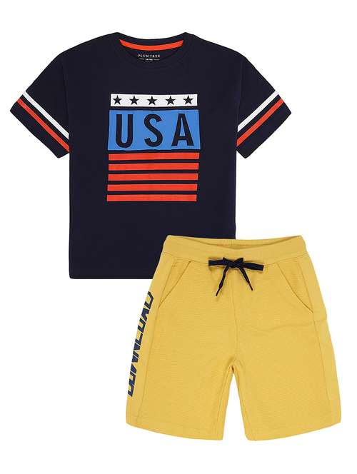 boys printed shorts twin set - 21685069 - Standard Image - 0