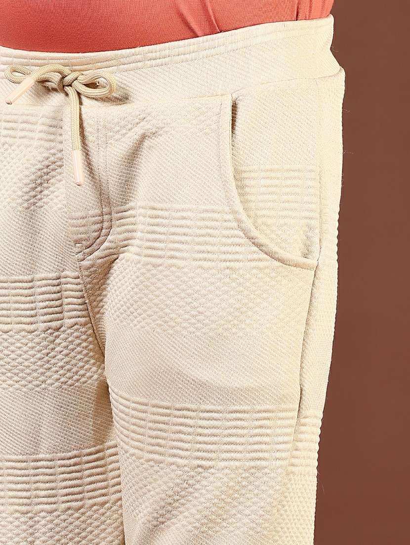 boys cream solid mid rise joggers - 21685086 -  Standard Image - 5